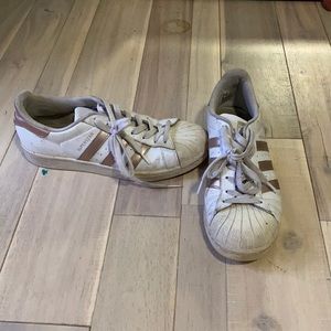 Adidas superstar rose gold shoes